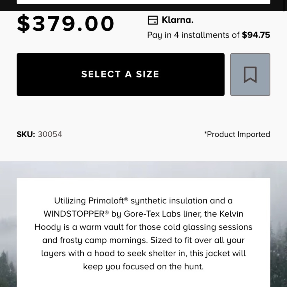 Sitka gear kelvin lite camo puffy jacket - Picture 6 of 6